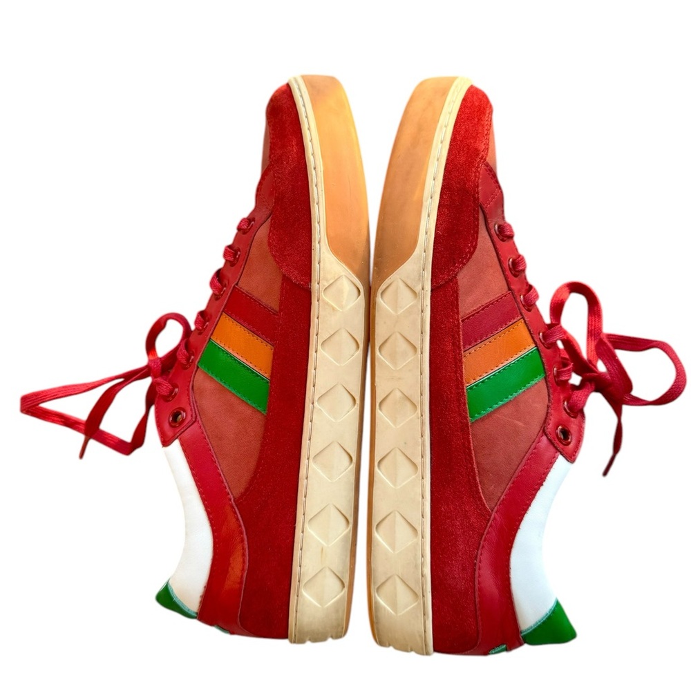 Gucci Men’s Red Leather Low Top Sneaker | Size 10 - Picture 11 of 16